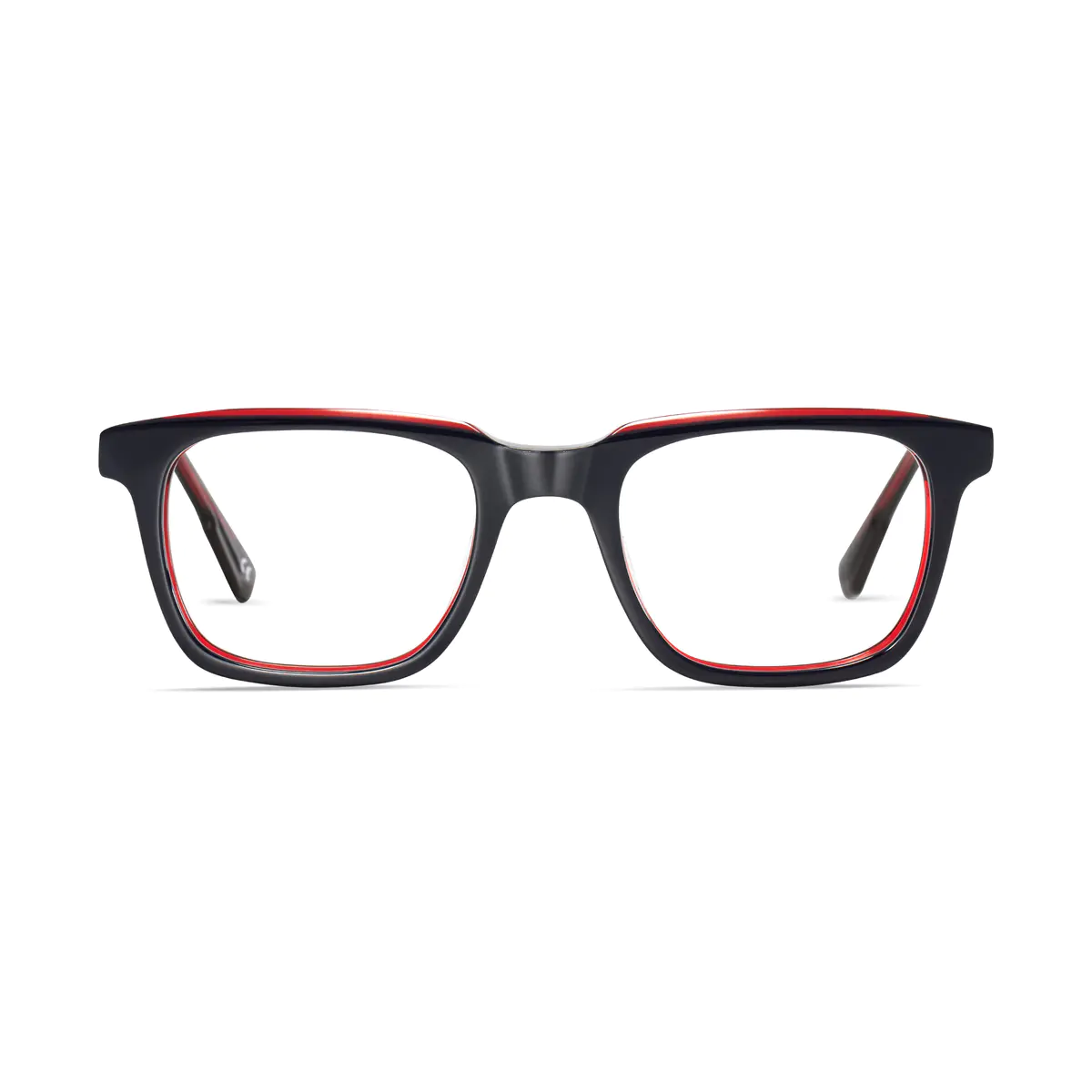 Rectangle Transparent Red Eyeglasses