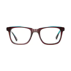 Rectangle Transparent Blue Eyeglasses