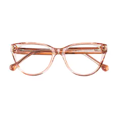 Cat-eye Transparent Amber Eyeglasses