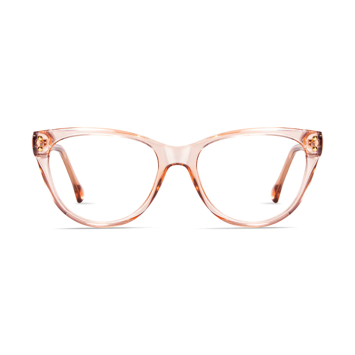 Cat-eye Transparent Amber Eyeglasses