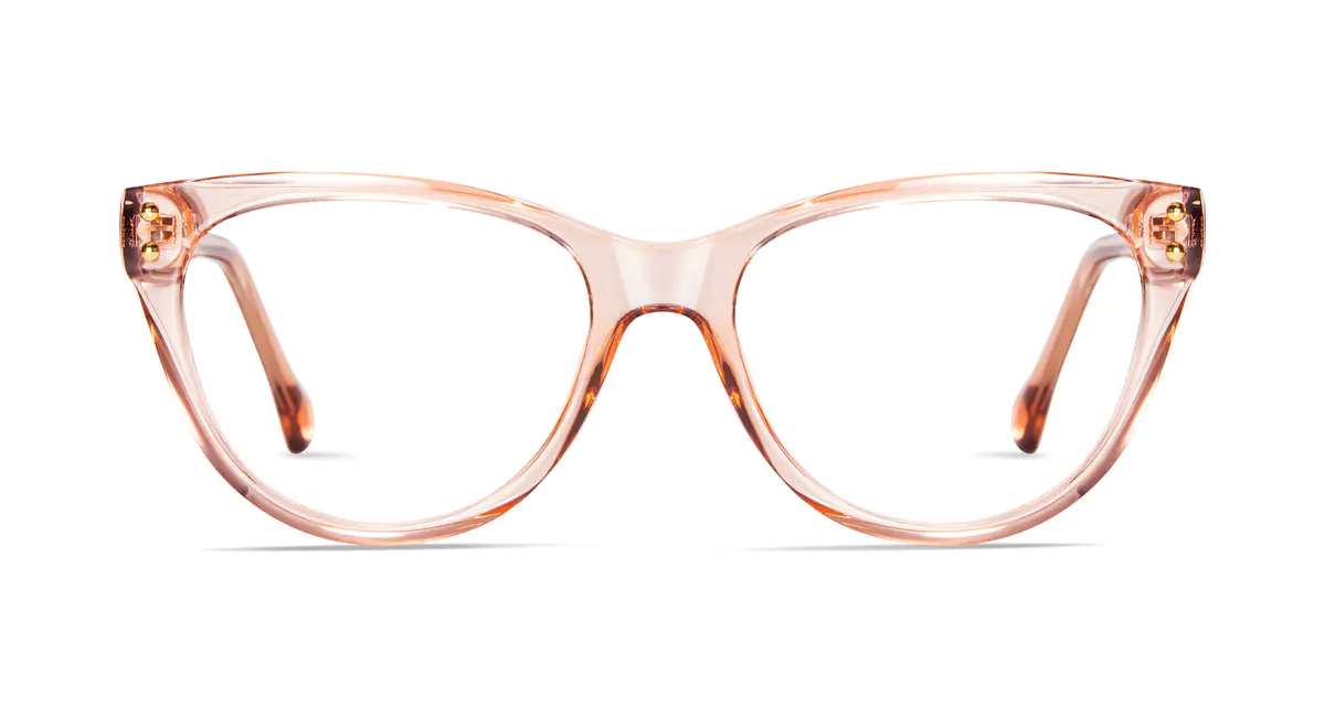 Cat-eye Transparent Amber Eyeglasses