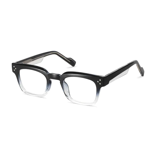Rectangle Black/Clear Eyeglasses