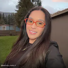 Rectangle Orange Eyeglasses