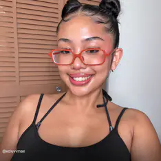 Rectangle Orange Eyeglasses
