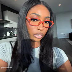 Rectangle Orange Eyeglasses