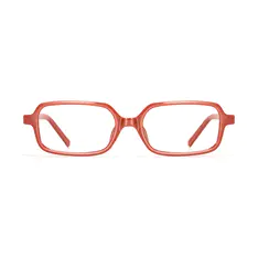 Rectangle Orange Eyeglasses