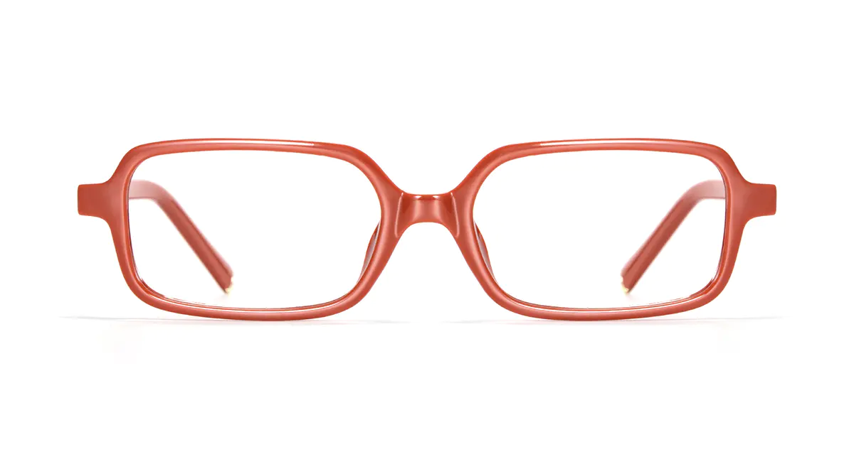 Rectangle Orange Eyeglasses