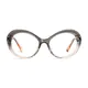 Oval Transparent Gray Eyeglasses