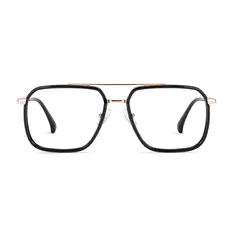 Aviator Black Gold Eyeglasses