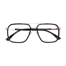 Aviator Black Gold Eyeglasses
