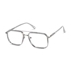 Aviator Transparent Gray Eyeglasses