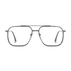 Aviator Transparent Gray Eyeglasses