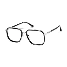 Aviator Black/Silver Eyeglasses