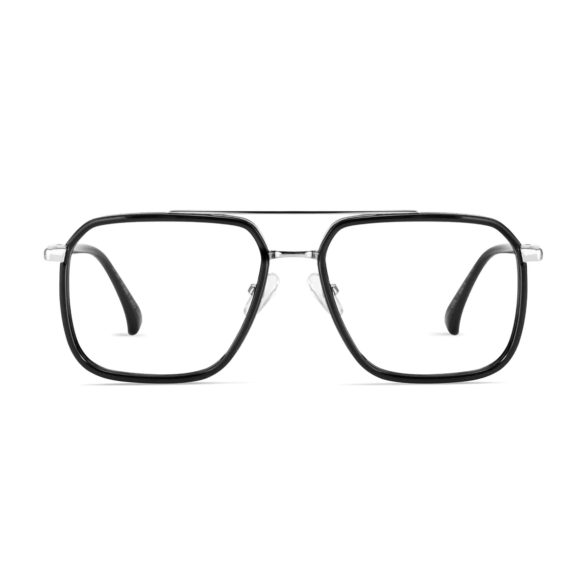 Aviator Black/Silver Eyeglasses