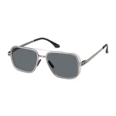 Aviator Transparent Gray Eyeglasses