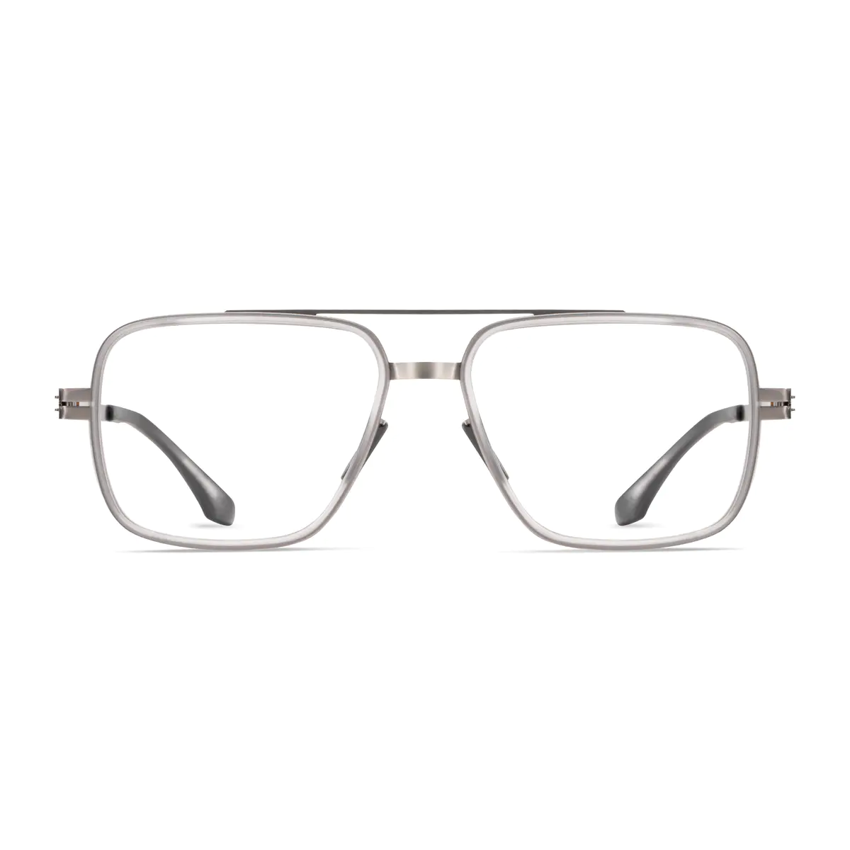 Aviator Transparent Gray Eyeglasses
