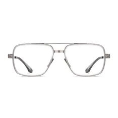 Aviator Transparent Gray Eyeglasses
