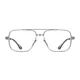 Aviator Transparent Gray Eyeglasses