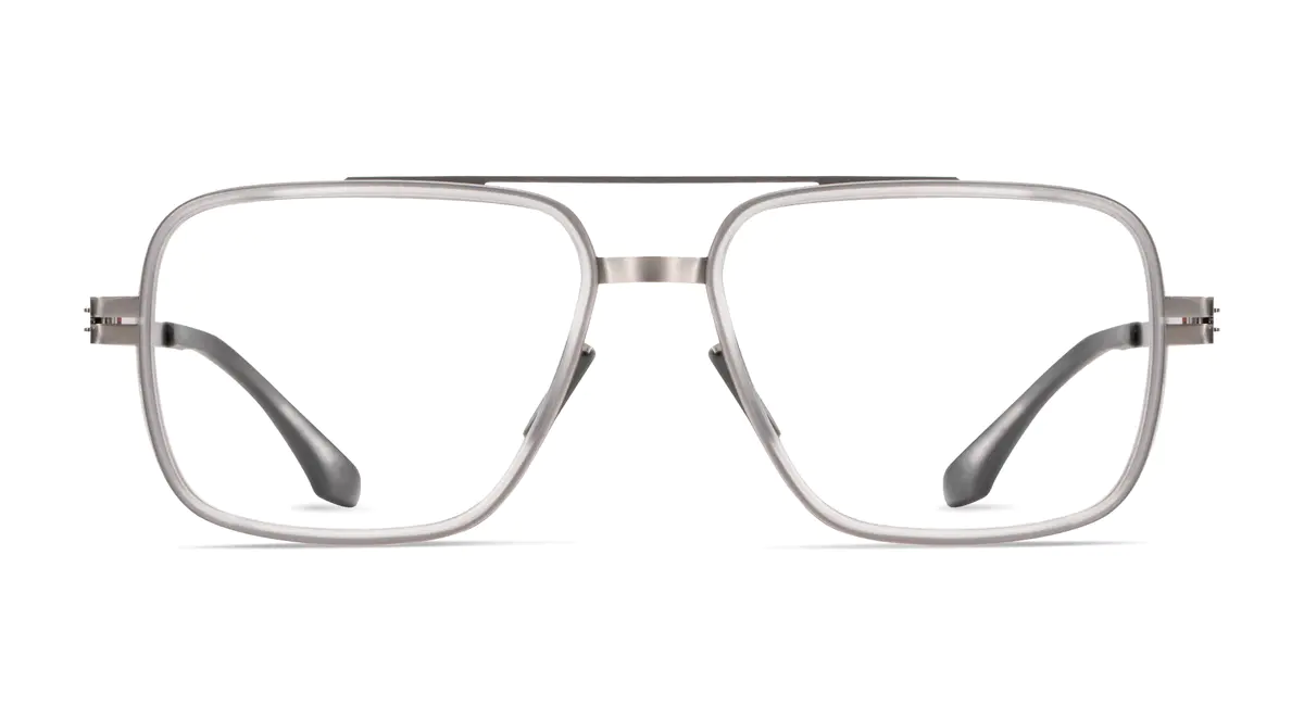 Aviator Transparent Gray Eyeglasses