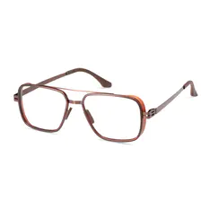 Aviator Transparent Amber Eyeglasses