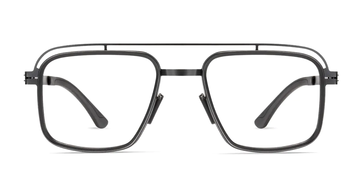 Aviator Matte Black Eyeglasses