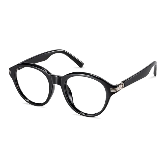 Oval Black Eyeglasses