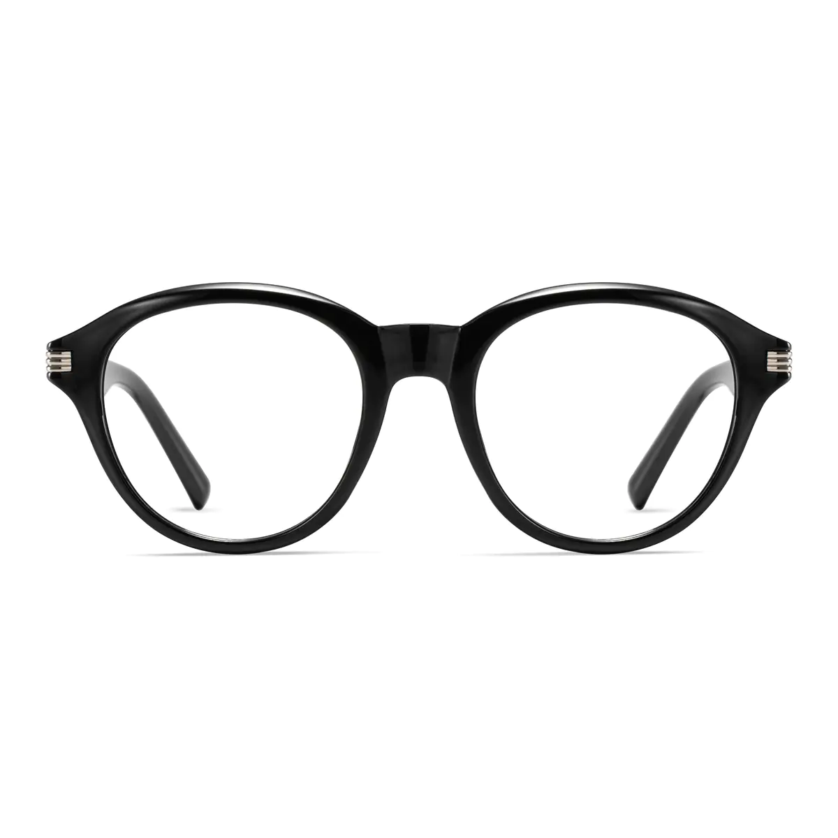 Oval Black Eyeglasses