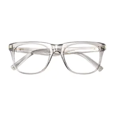 Rectangle Transparent Gray Eyeglasses