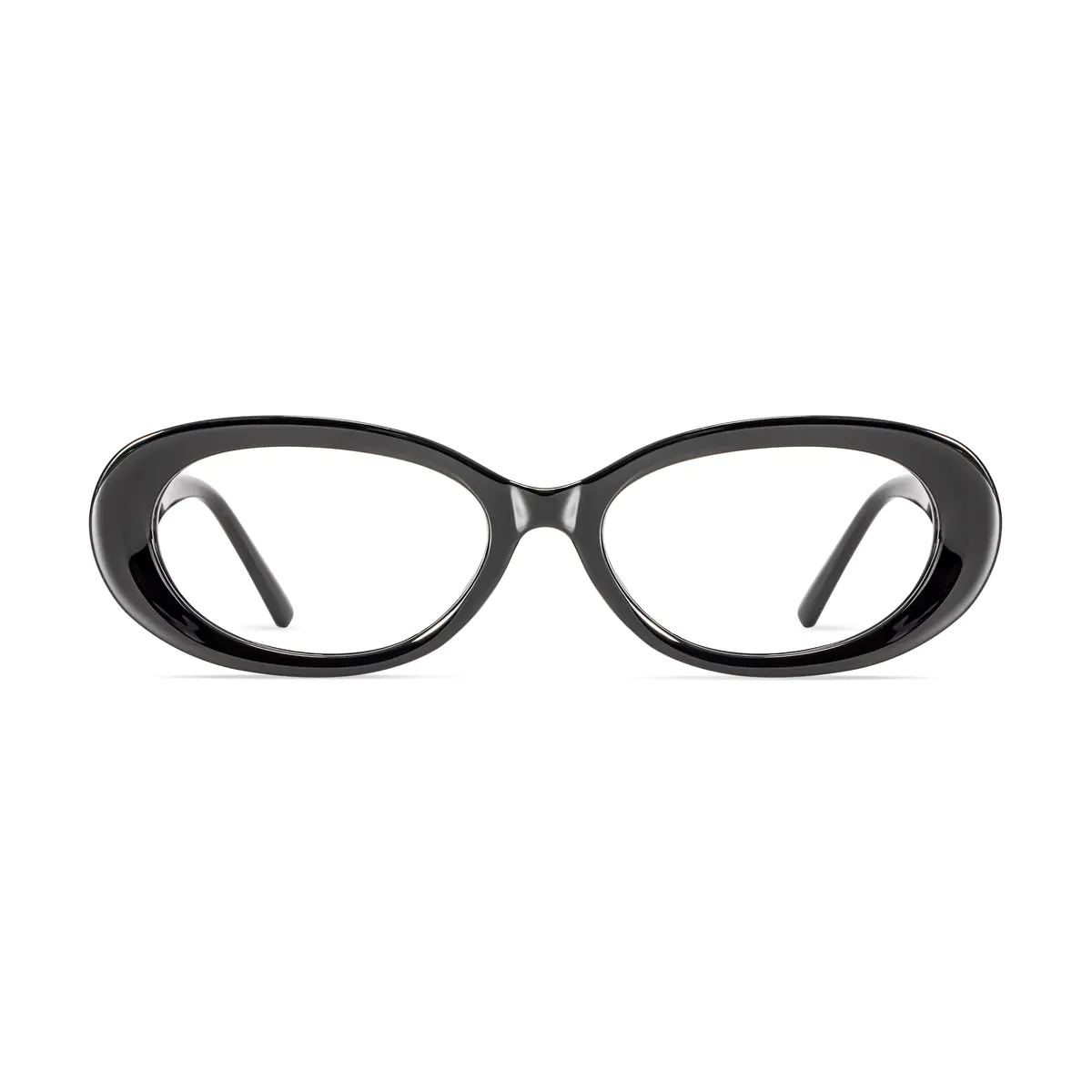 Oval Black Eyeglasses