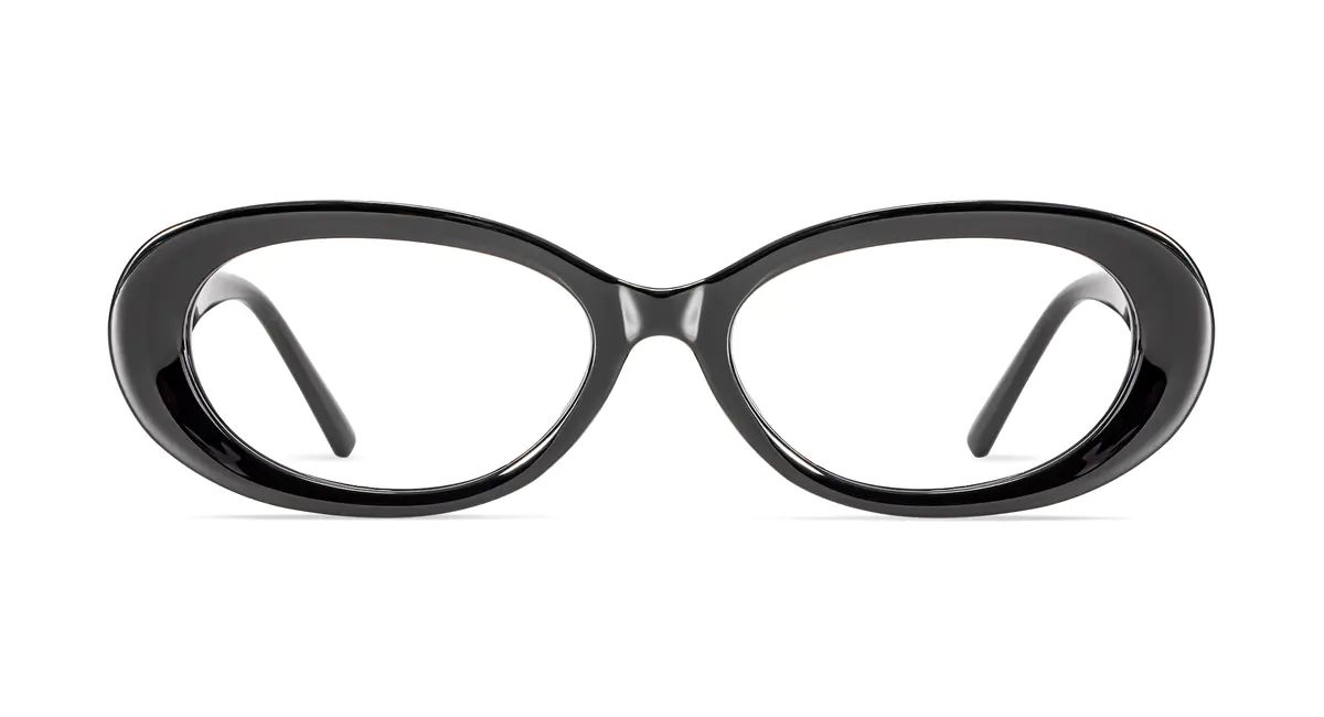 Oval Black Eyeglasses
