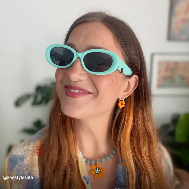 Oval Green Eyeglasses