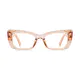 Rectangle Transparent Pink Eyeglasses