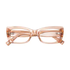 Rectangle Transparent Pink Eyeglasses