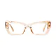 Rectangle Transparent Amber Eyeglasses