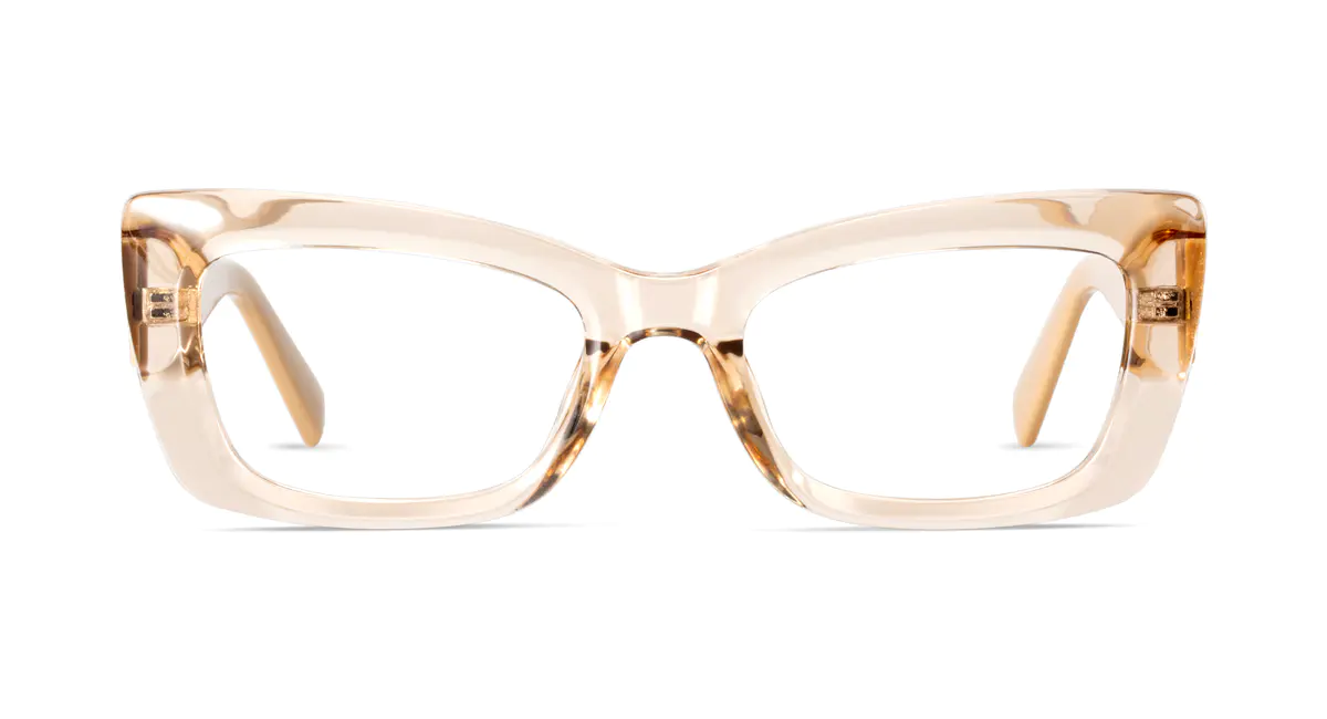 Cat-eye Transparent Amber Eyeglasses