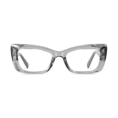 Cat-eye Transparent Gray Eyeglasses