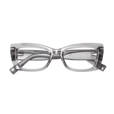 Cat-eye Transparent Gray Eyeglasses