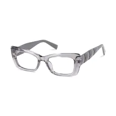 Cat-eye Transparent Gray Eyeglasses