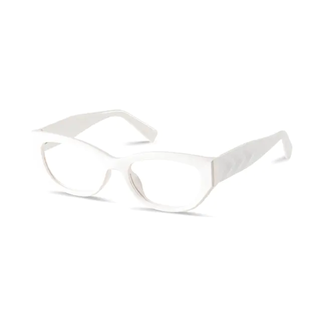 Rectangle White Eyeglasses