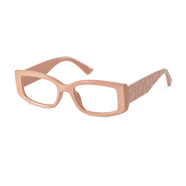 Rectangle Pink Eyeglasses
