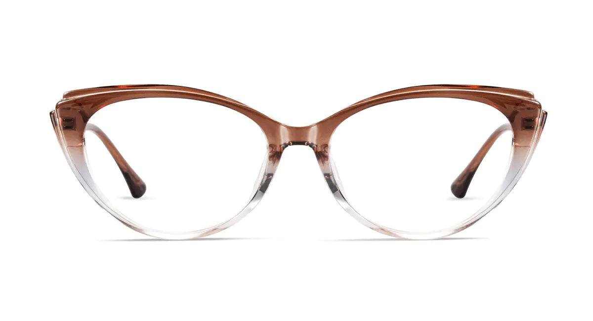 Cat-eye Gradient Gray Eyeglasses