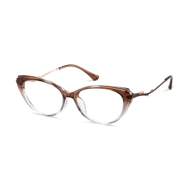 Cat-eye Gradient Gray Eyeglasses