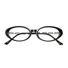 Oval Black Eyeglasses