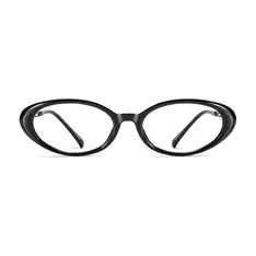 Oval Black Eyeglasses