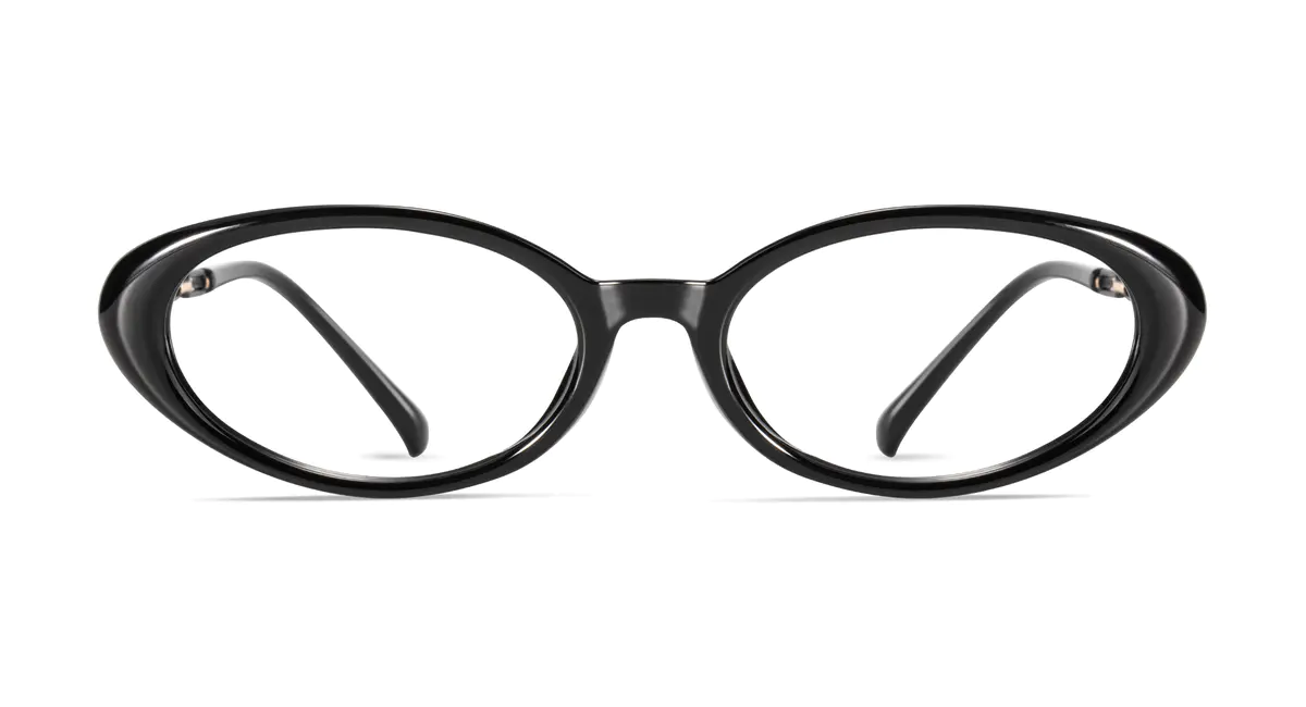 Oval Black Eyeglasses