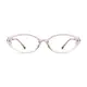 Oval Transparent Pink Eyeglasses