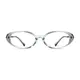 Oval Transparent Blue Eyeglasses