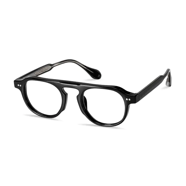 Round Black Eyeglasses