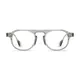Round Transparent Gray Eyeglasses