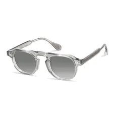 Round Transparent Gray Eyeglasses